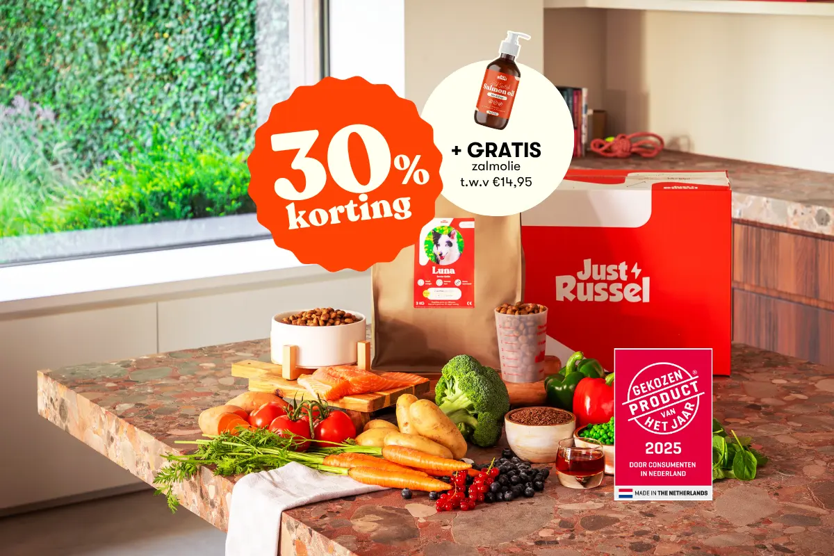 Just Russel zak met verse ingrediënten en 20% korting